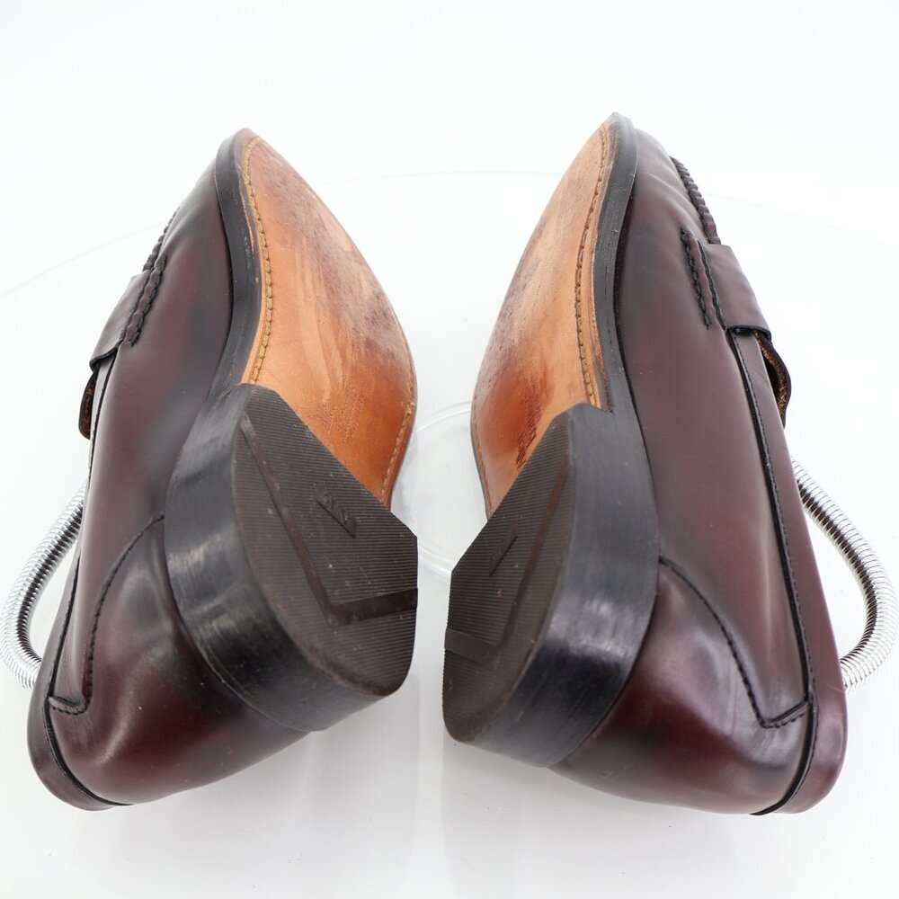 Allen Edmonds Men's Walden Loafer Size 10 3E Burgundy Leather Penny Slip on - Picture 8 of 13